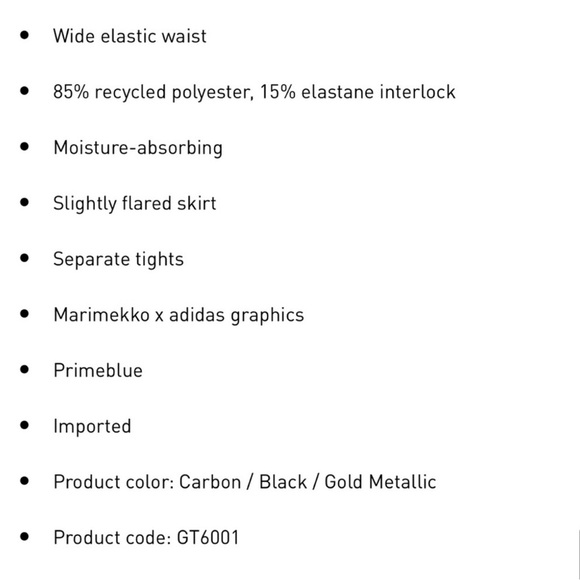 Adidas x Marimekko Women’s Medium Tennis Skort Primeblue Black Gray Floral Skirt - Picture 14 of 15